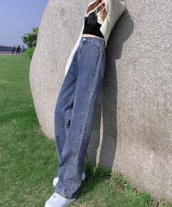 デニム | ストレートデニムパンツ ハイウエスト美脚