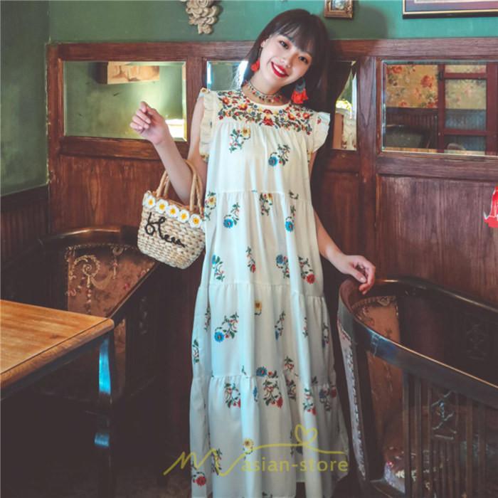 マキシ | ワンピース 夏 レディース リゾートワンピ ロングワンピース きれいめ 夏ワンピ エスニック 花柄 ノースリーブ 海外旅行 レトロ 夏服 ロング サマーワンピース