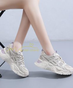 スニーカー | レディース 白 ダッドレディース 厚底 身長アップ ランニングシューズ 通気 厚底シューズ 厚底ダッドスニーカー 軽量 美脚 歩きやすい