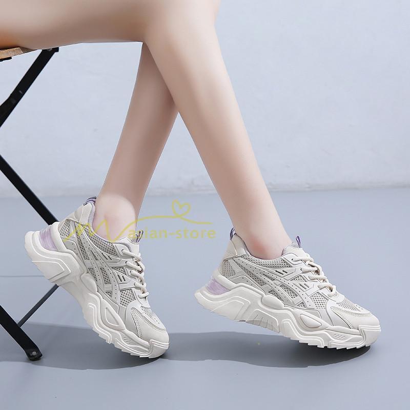 スニーカー | レディース 白 ダッドレディース 厚底 身長アップ ランニングシューズ 通気 厚底シューズ 厚底ダッドスニーカー 軽量 美脚 歩きやすい
