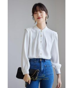 シャツ・ブラウス | ブラウス レディース 長袖 50代 白 シャツ ゆったり トップス きれいめ フォーマル 上品 フェミニン シフォン 高品質 20代 通勤 フォーマル 30代 40代 OL