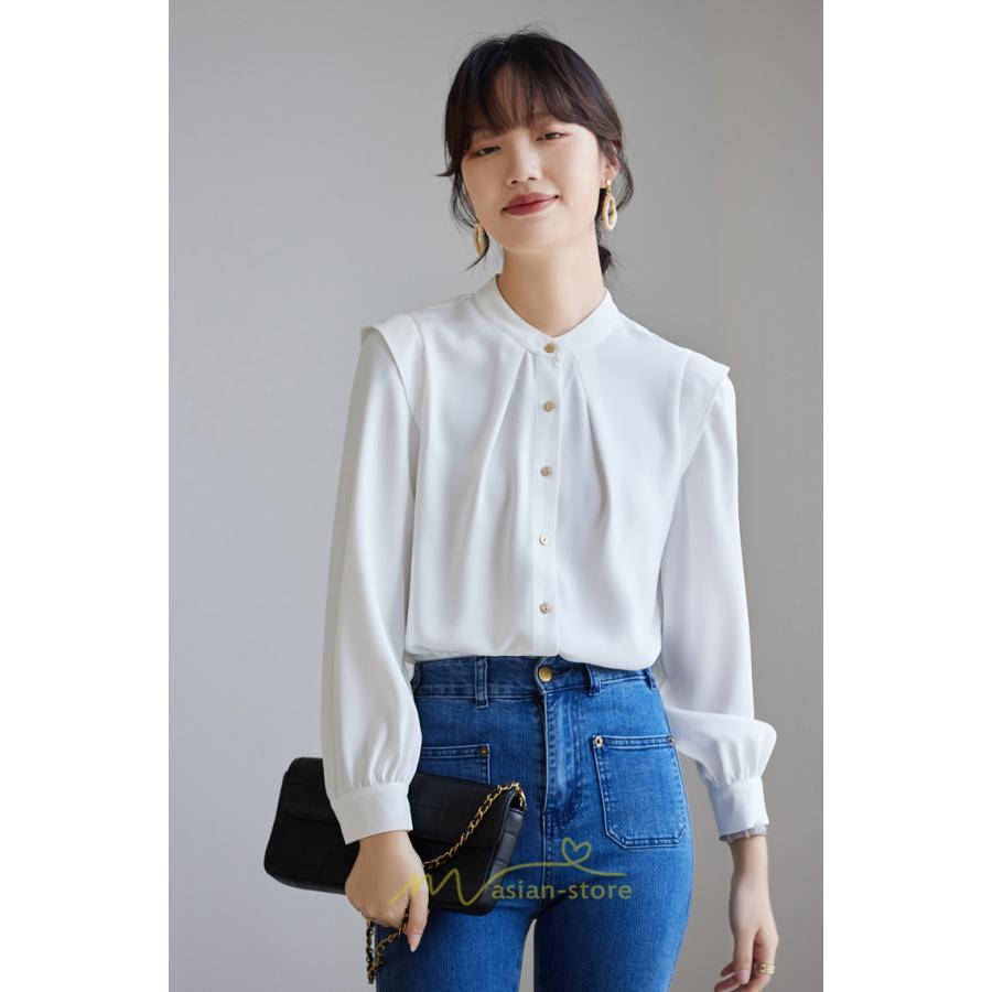 シャツ・ブラウス | ブラウス レディース 長袖 50代 白 シャツ ゆったり トップス きれいめ フォーマル 上品 フェミニン シフォン 高品質 20代 通勤 フォーマル 30代 40代 OL