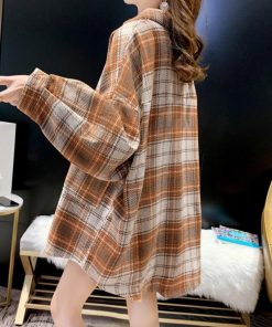 シャツ・ブラウス | チェック柄シャツ 起毛シャツブラウス韓国