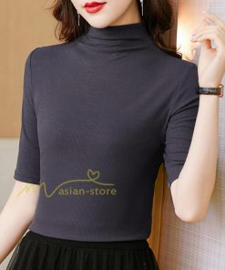 tシャツ・カットソー | トップス カットソー インナー Tシャツ レディース 五分袖 春 カジュアル おしゃれ 女性用 シンプル 着痩せ 20代30代40代50代 ホワイト ブラック 夏物 無地