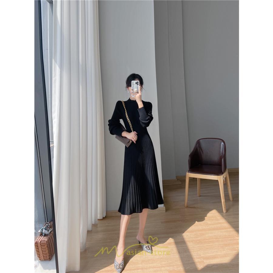 ニットワンピース | ワンピース 秋 秋服 レディース ニット ロングワンピース ロング 長袖 冬 冬服 可愛い フェミニン 20代30代40代50代 上品 送料無料 エレガント 高級感