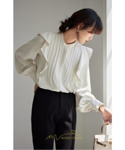 シャツ・ブラウス | ブラウス レディース オフィス 白 フォーマル 長袖 おしゃれ シャツ カジュアル 制服 レギュラー 着回し フリル 秋服 オフィス OL 送料無料 キレイめ 通勤
