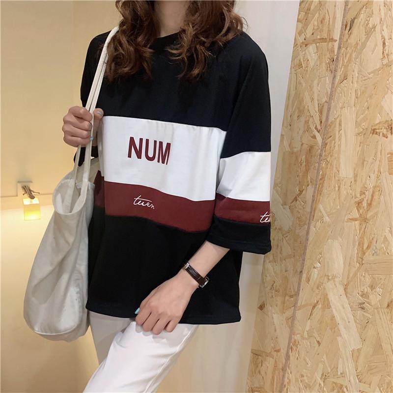 パジャマ ルームウェア | ビッグTシャツ レディーストップス ロングTシャツ ゆったりカジュアル可愛い M L XL XXL ベージュ 黒 ブルー ブラック 2020春夏ロングTシャツ