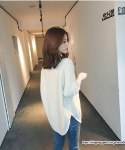 ニット・セーター | ニット レディース 秋 秋服 トップス セーター 秋服コーデ 長袖 Vネック オフィスカジュアル プルオーバー ゆったり 大きめ ラウンドヘム模様編みニット 冬服