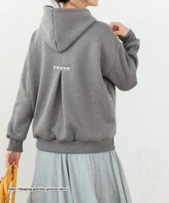 パーカー | バックパール プルオーバー 長袖 バックタック トレーナー レディース フェイクパール ゆったり フード付き 裏起毛 防風 厚手 防寒 秋冬 あったか