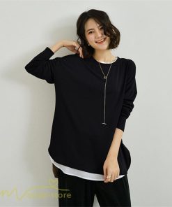 ｔシャツ・カットソー | Tシャツ 長袖 無地 着痩せ カットソー 長袖Tシャツ 無地 丸首 カジュアル 40代 50代 着回し 秋コーデ ゆったり 30代 フリーサイズ 20代 シンプル トップス