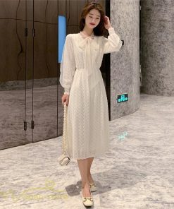 ミディアム | ワンピース レディース Aラインワンピース 着痩せ 上品 長袖ワンピース 春 秋 新作 スプリングワンピース 韓国風 20代 40代 お出かけ ゆったり 通学 30代 通勤