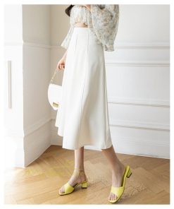 スカート | フレア無地 きれいめ 30代 40代 50代 着やせ 上品 ボトムス 春秋 夏 お洒落 通勤 エレガント 着痩せ 着回し ハイウエスト カジュアル 通学 お出かけ