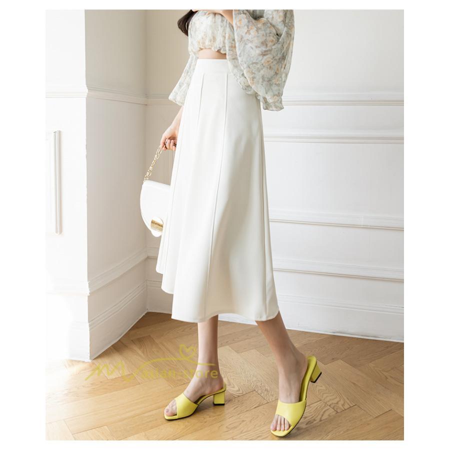 スカート | フレア無地 きれいめ 30代 40代 50代 着やせ 上品 ボトムス 春秋 夏 お洒落 通勤 エレガント 着痩せ 着回し ハイウエスト カジュアル 通学 お出かけ