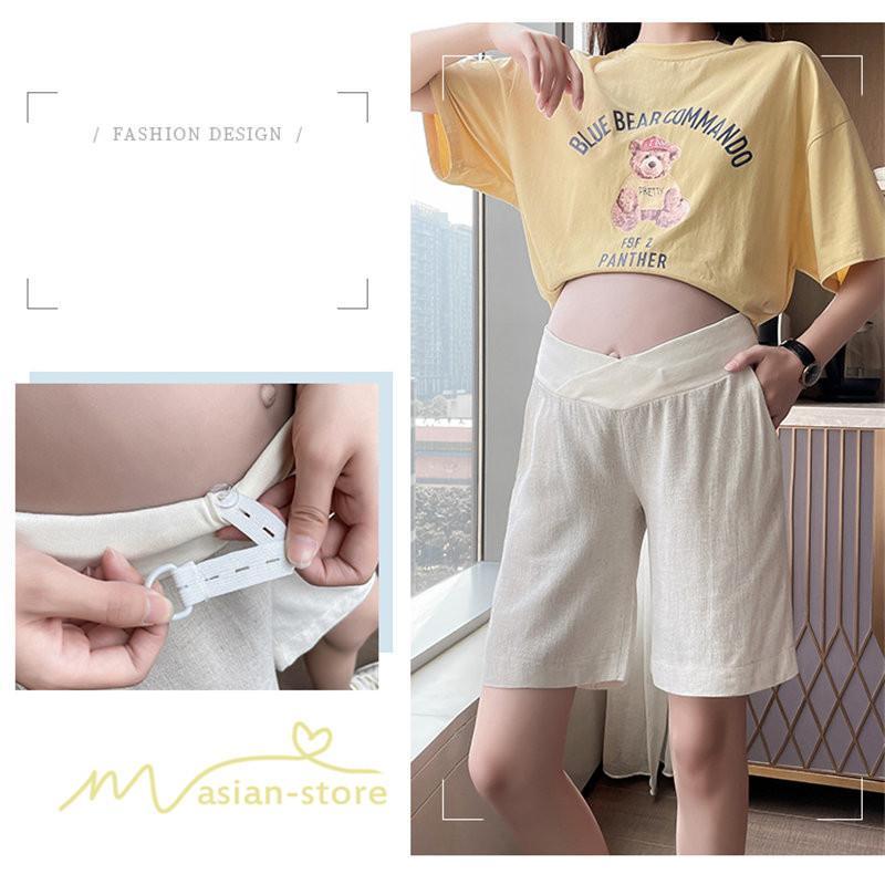 パンツ レギンス | マタニティパンツ レディース 麻 綿 ウエスト調整 着痩せ 妊婦服 パンツ マタニティウェア 無地 薄手 サマー ボトムス 産後 産前 マタニティ お出かけ 通勤