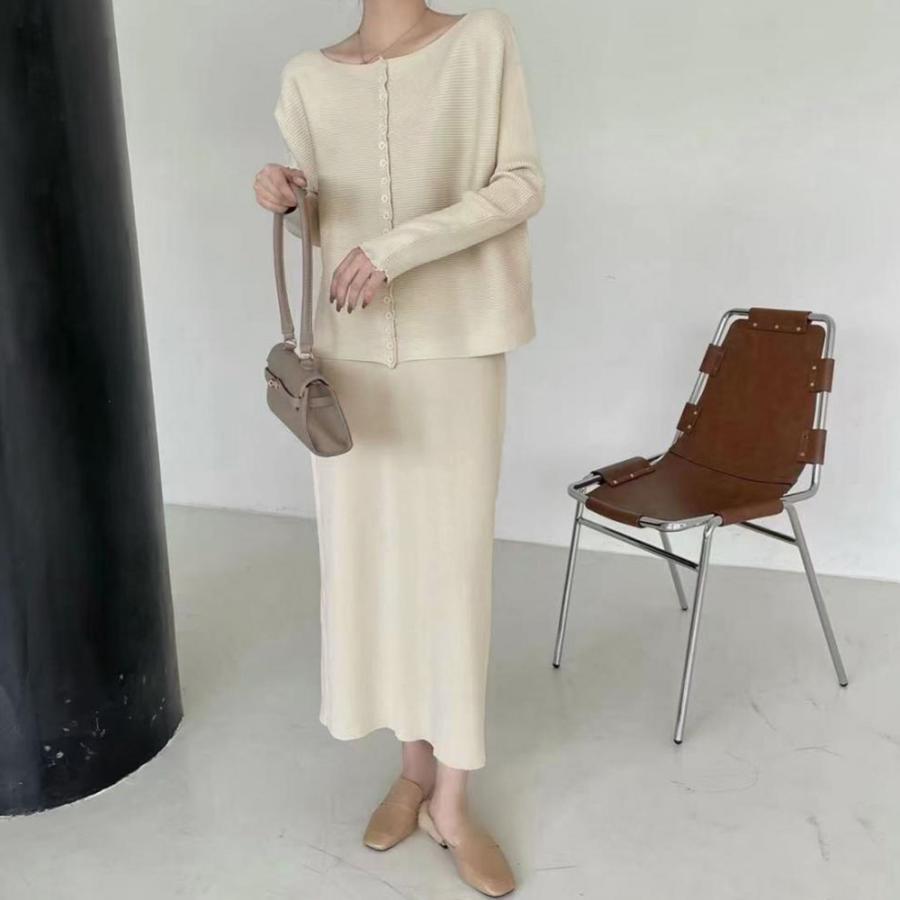 セットアップ | セットアップニット スカート レディース