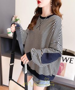 パーカー | トレーナー レディース 長袖 切り替え プルオーバー 大きいサイズ オーバーサイズ ルームウェア ビッグシルエット ボーダー柄 部屋着 お出かけ