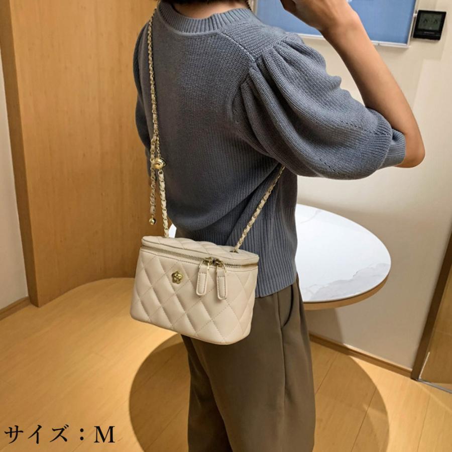 ショルダーバッグ | ミニバッグ 肩掛け キルティング チェーンバッグ レディース フェイクレザー ボックス斜め掛け