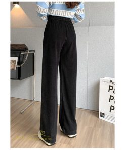 ワイドパンツ | パンツ レディース 秋 冬 新作 カジュアルパンツ 無地 ロングパンツ ポケット コーデュロイパンツ 秋冬コーデ ウエストゴム スウェットパンツ
