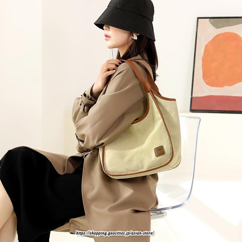 女性用バッグ | トートバッグ レディース 軽い キャンバス 帆布 肩掛け おしゃれ 大容量 軽量 通勤 通学 お出かけ カジュアル 9色展開 キレイめ 大学生