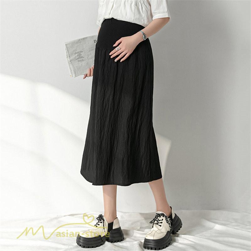 スカート | 妊婦マタニティウェア レディース 春 夏 秋 ゆったり Aライン カジュアル ママ 産前 送料無料 マタニティウエスト調整 裏地付き