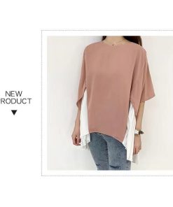 シャツ・ブラウス | トップス ブラウス 裾レイヤード 重ね着 無地 通勤 セレモニー きれいめ レディース 春 ファッション カジュアル 優雅 細身 シフォン エレガント 夏物 重ね着風