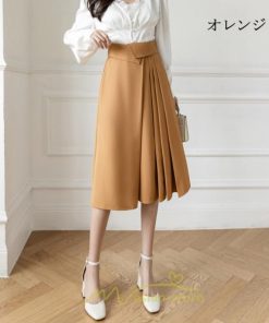 スカート | レディース ロング フレア 黒 Aライン 秋冬 ミモレ ハイウエスト 体型カバー キレイめ オシャレ フェミニン 着痩せ 通勤 お出かけ 可愛い 通学