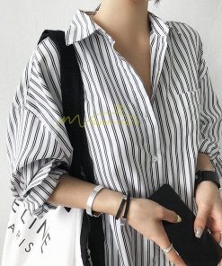 ミディアム | シャツ レディース シャツワンピース ロングシャツ 長袖 薄手 ポリエステル 秋 夏