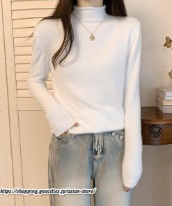 ニット・セーター | カットソー ニット レディース ハイネック 長袖 秋冬 春 トップス スリム ストレッチ インナー 無地 長袖ニット 長袖カットソー 着痩せ 通学通勤 プルオーバー