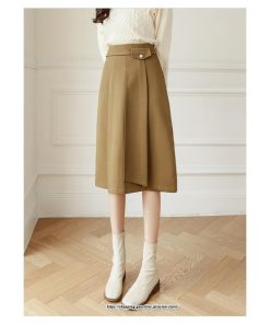 スカート | ミモレ丈ひざ丈レディース 無地 きれいめ 30代 40代 50代 着やせ 上品 通勤 通学 ラシャ 通勤 キレイめ 2022新作 暖か 秋冬