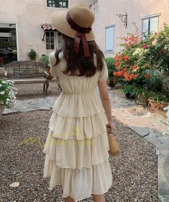 マキシ | ワンピース レディース 40代 膝丈ワンピース 春夏 半袖 シフォンワンピース 通勤OL オシャレ結婚式ドレス Vネック 20代30代 きれいめ 上品 着痩せ Aライン