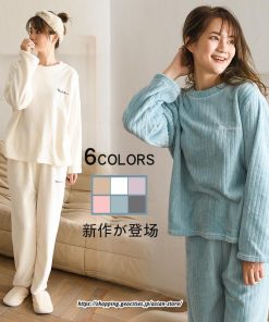 セットアップ | パジャマ 上下セット ルームウェア 裏起毛 レディース フリース マイクロファイバー 部屋着 厚手 保温 秋 冬 30代 20代 送料無料 40代 暖か 50代