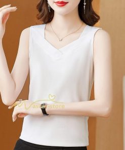 キャミソール タンクトップ | トップス タンクトップ レディース ノースリーブ Vネック Vネックタンク コットン 20代30代40代50代 ママ 母 快適 お出かけ カシュクール インナー カジュアル