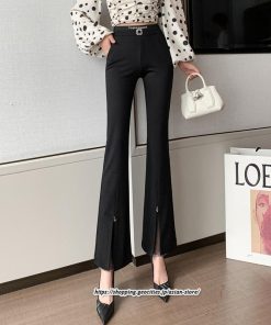 チノ・テーパード・ジョガー・スキニーパン | パンツ 秋 冬 レディース フレアパンツ ボトムス スリット スキニーパンツ 秋 冬 黒 無地 50代 40代 30代 大きいサイズ おしゃれ キレイめ 20代 送料無料 暖か