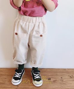 衣装 服 | 子供服 子ども服 こども服 キッズ ベビー 男の子 女の子 長ズボン ズボン パンツ ボトムス 可愛い 上品 カジュアル コットン 高品質 秋 春 男女兼用 ナチュラル
