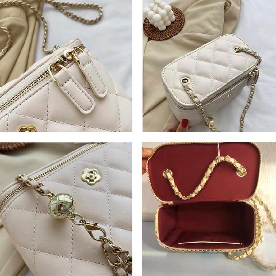 ショルダーバッグ | ミニバッグ 肩掛け キルティング チェーンバッグ レディース フェイクレザー ボックス斜め掛け