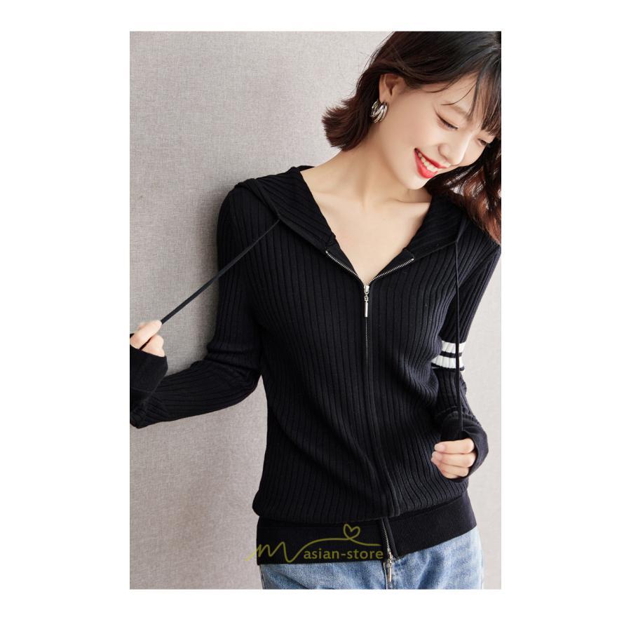 ニット・セーター | カーディガン レディース ニット 上品 カーデ ジャケット シンプル 長袖 秋 冬 秋冬 大人 レトロ風 着痩せ ウール 通勤 カジュアル フード付き 楽チン