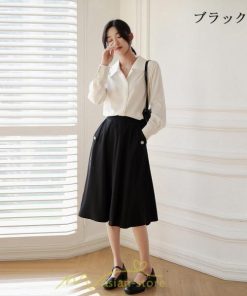 スカート | ひざ丈 レディース フレアミディアム春 秋 冬 大人 体型カバー 20代 30代 40代 OL ママ お出かけ デート 通勤 フェミニン 母