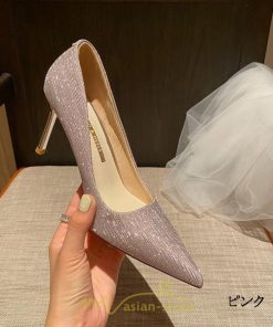 パンプス | 結婚式 ハイヒール 可愛い パーティー ヒール 痛くないハイヒール 靴 細見え おしゃれ 歩きやすい ピンク 幅広 シルバー ゴールド きらきら