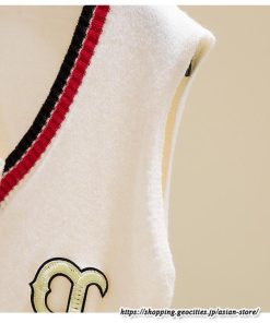 ベスト | ニットレディース トップス Vネック タンクトップ ノースリーブ 袖なし インナー ニット レイヤード風 20代30代 重ね着風 女ニット セーター