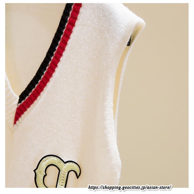 ベスト | ニットレディース トップス Vネック タンクトップ ノースリーブ 袖なし インナー ニット レイヤード風 20代30代 重ね着風 女ニット セーター