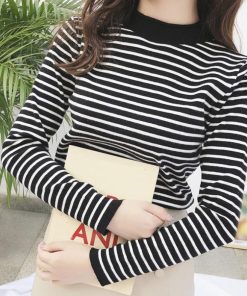 ニット・セーター | ボーダー柄 ニットセーター 長袖 6色