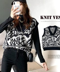 ベスト | ニットVネック レディース 秋冬