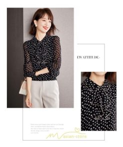 シャツ・ブラウス | ブラウス レディース 長袖 秋冬 オフィス フォーマル スーツ 黒 シフォン 大きいサイズ ビジネス 通勤 体型カバー 50代 40代 20代 フェミニン 30代 秋服