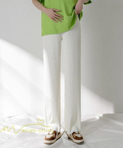 パンツ レギンス | パンツ マタニティパンツ レディース ワイドパンツ サマー 夏 ゆったり 薄手 カジュアル おしゃれ 大きいサイズ 体型カバー 上品 無地 マタニティウェア リブ