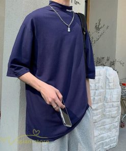 Tシャツ | Tシャツ メンズ 5分袖 カジュアル おしゃれ シンプル モックネック ゆったり 夏新作 英字 メンズスタイル 5分袖日常感 サマー カッコウイイ