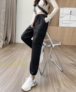 チノ・テーパード・ジョガー・スキニーパン | テーパードパンツ パンツ レディース 着痩せ ワイドパンツ 裾ひも付き ハイウエスト ウエストゴム カジュアル 秋冬 ロングパンツ 新作 無地 きれいめ コーデ