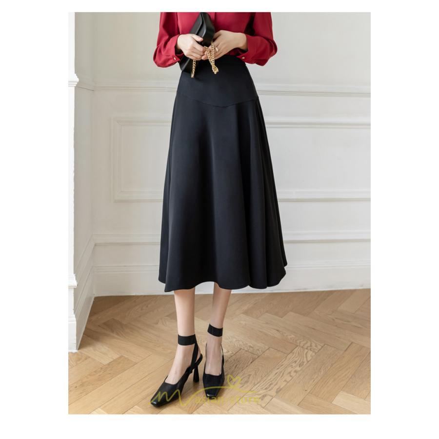 スカート | レディース ロング ミモレ フレアAライン ロング着痩せ 通勤 通学 オフィス OL オシャレ キレイめ カジュアル 20代30代40代50代