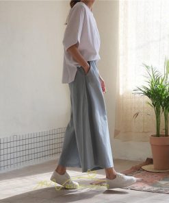 シャツ・ブラウス | ブラウス トップス ｔシャツ 半袖 レディース 体型カバー  シャツ L XL 20代 30代 40代 ママ 50代 60代 大人 丸首 ファッション 新作 夏服 無地 綿麻 ゆったり