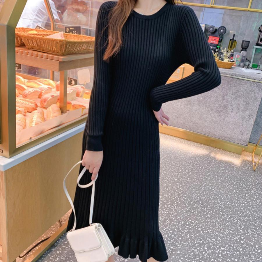 ワンピース | ニットマーメイドフリルワンピ