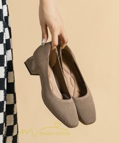 パンプス | ニット26.5cm 大きいサイズレディース 靴 9カラー リブニット 無地 柔らか 歩きやすい 履きやすい 走れる 痛くない スリッポン